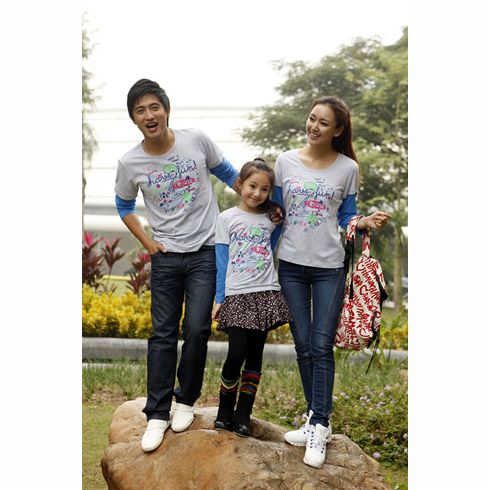 因為愛親子春裝藍(lán)灰色系列 