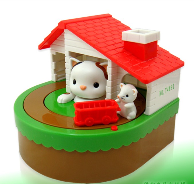 奇趣貓和老鼠電動貓捉老鼠存錢罐