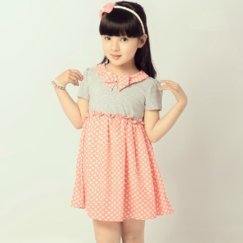 韓版兒童波點裙休閑裙子