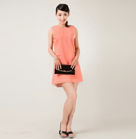 戀慕無(wú)袖連衣裙