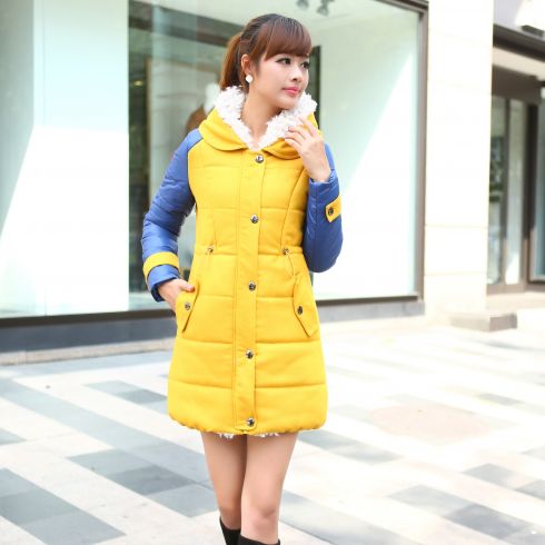 酷庫(kù)女裝長(zhǎng)款加厚純棉外套