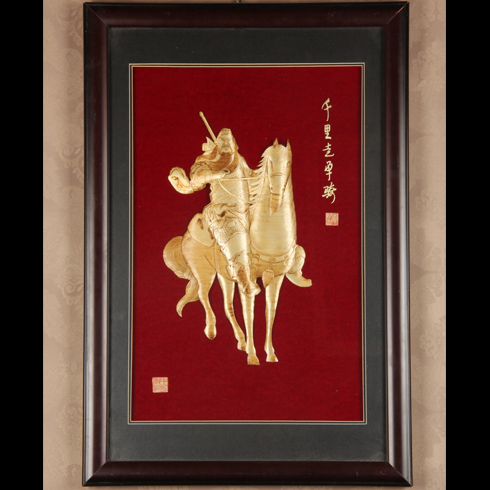 關(guān)公福佑手工藝品-麥稈畫(huà)