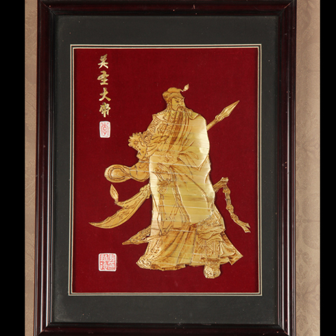 關公福佑手工藝品-麥稈畫