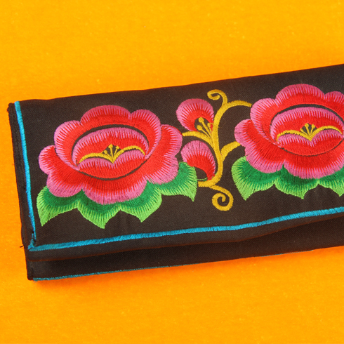 關(guān)公福佑手工藝品-繡花錢(qián)包