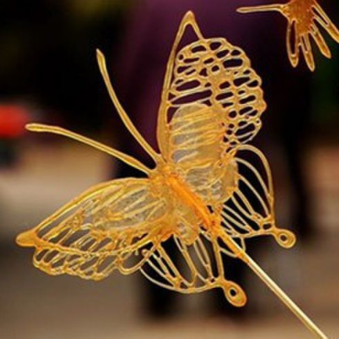 糖三彩糖畫機(jī)之蝴蝶糖畫