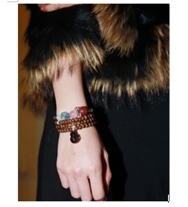 玩時尚沉香水晶手鏈時尚把玩手串