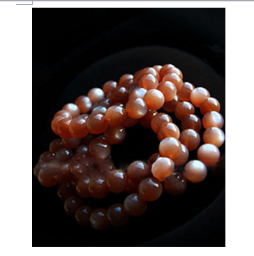 玩時尚金橙色月光石女款時尚把玩手串