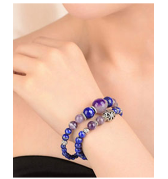 玩時(shí)尚青金石紫水晶時(shí)尚把玩手串