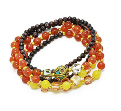 玩時尚石榴石多層時尚把玩手串