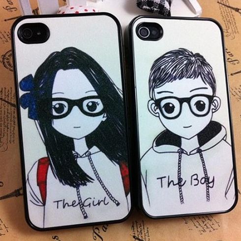 麗彩飛揚情侶素描像DIY彩印手機(jī)殼