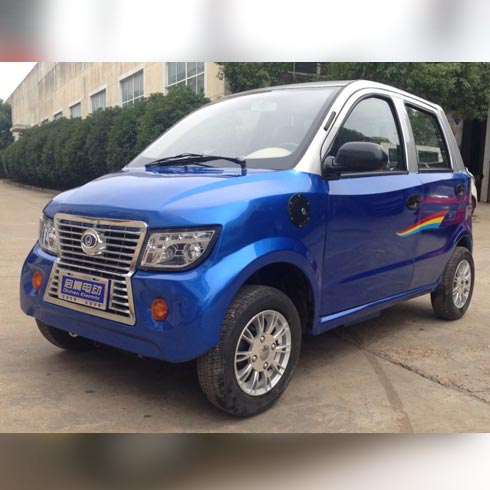 啟晨四輪電動車產(chǎn)品-藍(lán)色款全封閉四輪電動車