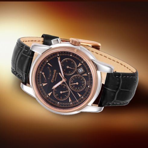 瑞士CHENS手表產(chǎn)品-男表PBS005-1-1L-9M黑盤黑色皮帶