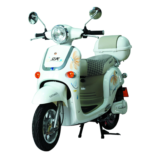 立天智能防盜電動(dòng)車產(chǎn)品-立天電動(dòng)車亮白色女式款