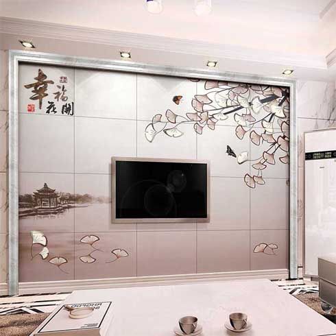 雅素麗藝術背景墻磚產(chǎn)品-雅素麗水刀鑲嵌背景墻系列-幸?；ㄩ_