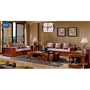 深圳瀚晟堂鼎晟祥瑞新中式紅木沙發(fā)，大果紫檀家具，高檔客廳沙發(fā)