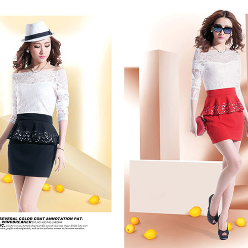 金姿萊女裝產品-透花風格短裙