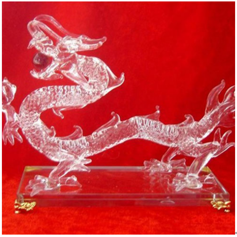 水晶拉絲工藝產(chǎn)品-水晶拉絲龍造型飾品