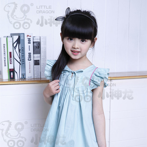 小神龍童裝-天藍色連衣裙