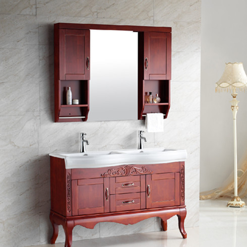 樂(lè)鵬衛(wèi)浴實(shí)木浴室柜