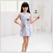貝蕾爾童裝-大童印花時尚連衣裙 