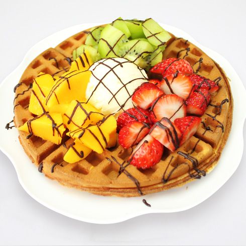 瑪麗蓮甜品-水果華夫餅