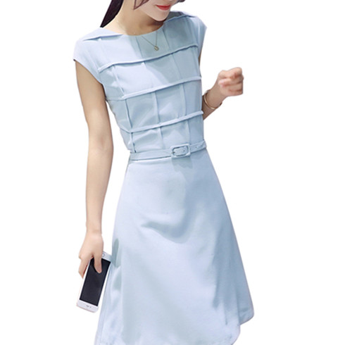 眾一服飾天藍(lán)色裙