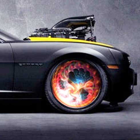 車(chē)馳炫百變光影輪-火焰圖案