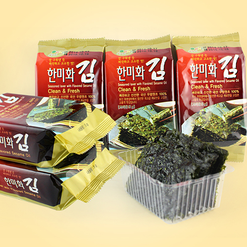 韓味源韓國進口超市-紅色三聯(lián)包海苔