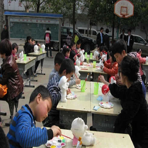 小畫家石膏像現場制作