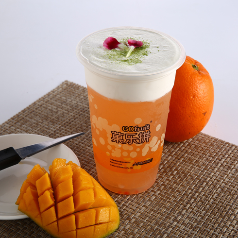 菓樂(lè)拼茶飲-白桃烏龍奶蓋茶