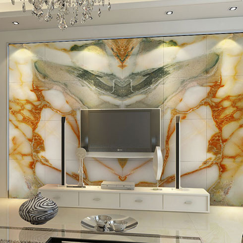 百變奇特彩雕機(jī)-精美石紋背景墻