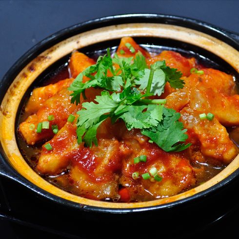 巧仙婆砂鍋燜魚(yú)飯快餐-番茄燜魚(yú)