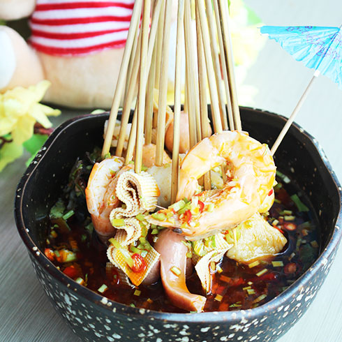 鮮饞后飽啵啵魚(yú)快餐-海鮮串串