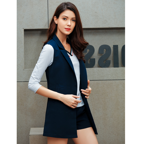 金蝶茜妮女裝-中長款時尚馬甲