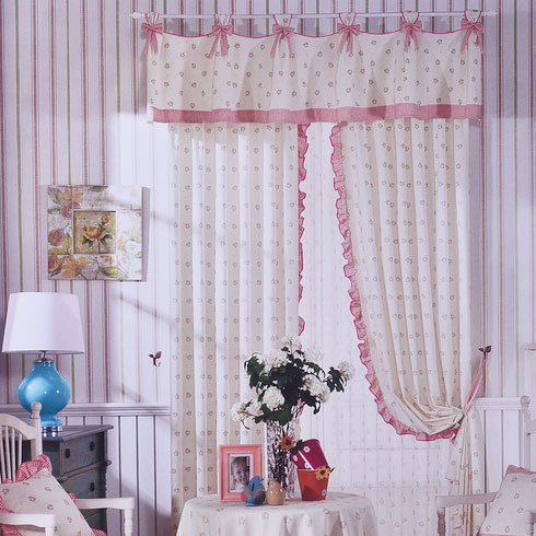 皇庭窗簾布藝-粉色甜美風格
