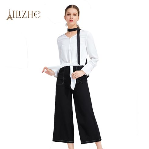 艾麗哲女裝-春秋季長袖絲結(jié)襯衫