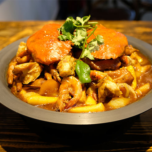 面一會(huì)海鮮燜面-海鮮亂燉