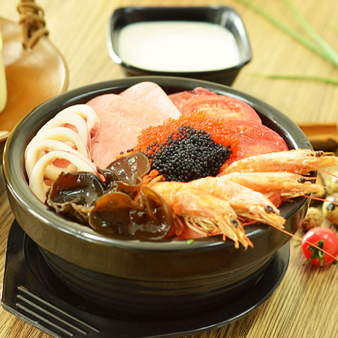 木板凳煎餅果子-魚子醬過(guò)橋米線