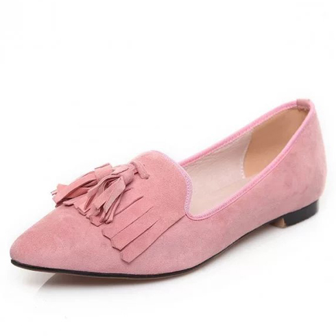 比愛(ài)靚點(diǎn)女鞋-粉系尖頭單鞋