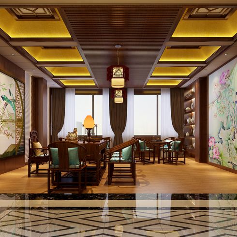 簡豪全屋整裝-簡約復(fù)古茶室