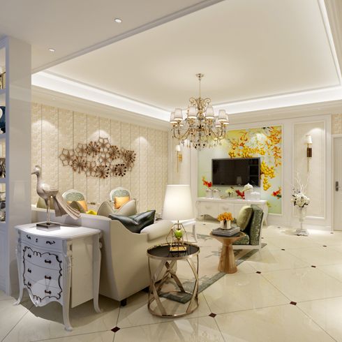 簡(jiǎn)豪全屋整裝-簡(jiǎn)歐風(fēng)格客廳