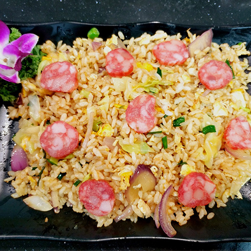 龍門(mén)鐵板海鮮炒飯-臘腸炒飯
