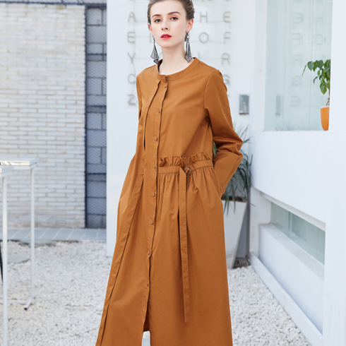 金蝶妮-長(zhǎng)袖韓版大碼仙氣連衣裙