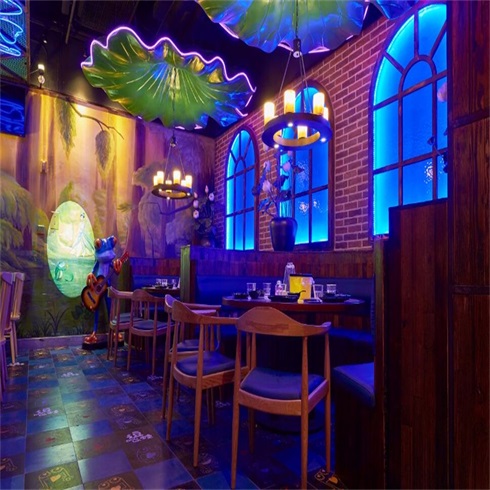 愛(ài)尚逗蛙炭火牛蛙-卡通牛蛙主題餐廳