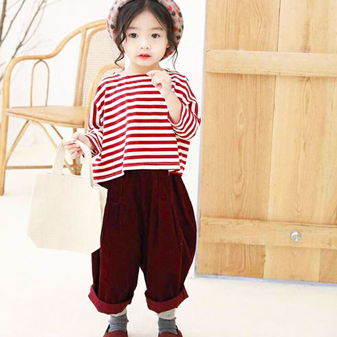 小黃麥童裝-兒童團T恤長袖