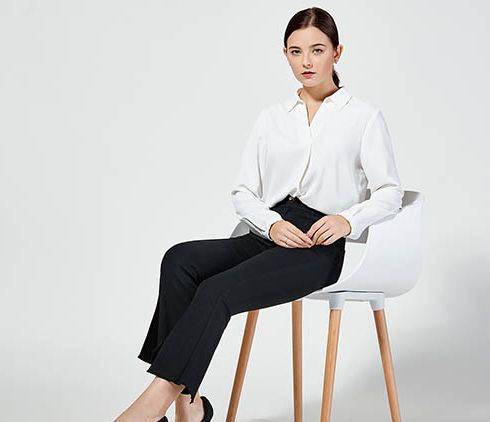 BLSS布倫圣絲-白衫黑褲商務(wù)套裝